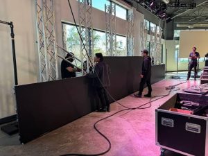 Quality LED Screen for an event. Indoor LED screen Setup