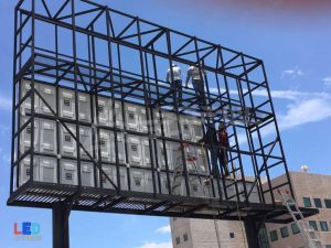 Installation of LED screens for businesses in Lagos by our techinicians 