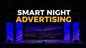 LED screens for night-time advertising 