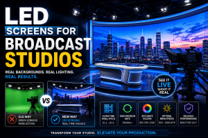 LED screens for broadcast studios and TV sets